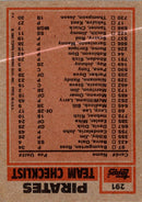 1983 Topps Pirates Team Leaders - Bill Madlock/John Candelaria