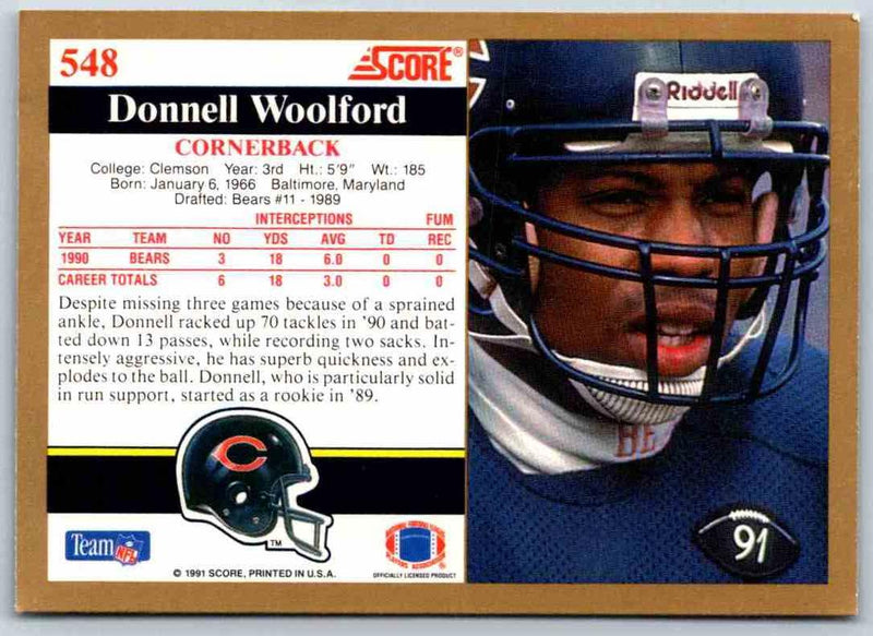 1991 Score Donnell Woolford