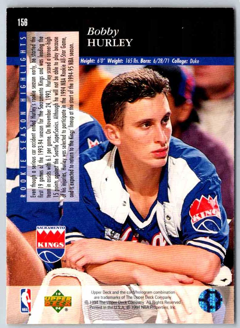 1995 Upper Deck Bobby Hurley