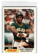 1983 Topps 1982 Stolen Base Leaders - Rickey Henderson/Tim Raines