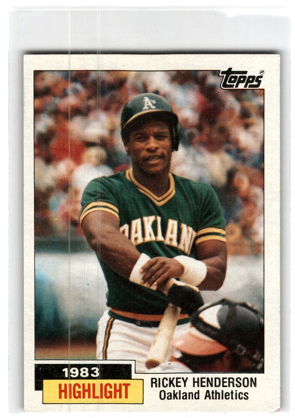 1983 Topps 1982 Stolen Base Leaders - Rickey Henderson/Tim Raines #704