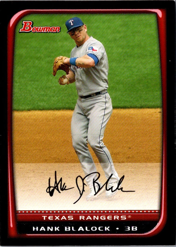 2008 Bowman Hank Blalock #169