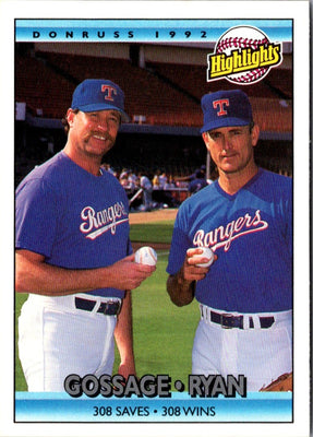 1992 Donruss Rich Gossage/Nolan Ryan #555