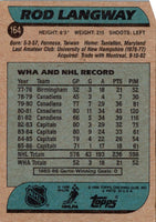 1986 Topps Rod Langway #164