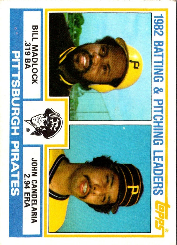 1983 Topps Pirates Team Leaders - Bill Madlock/John Candelaria #291