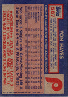1984 Topps Von Hayes #587