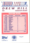 1991 Topps 1000 Yard Club (One Asterisk) Drew Hill