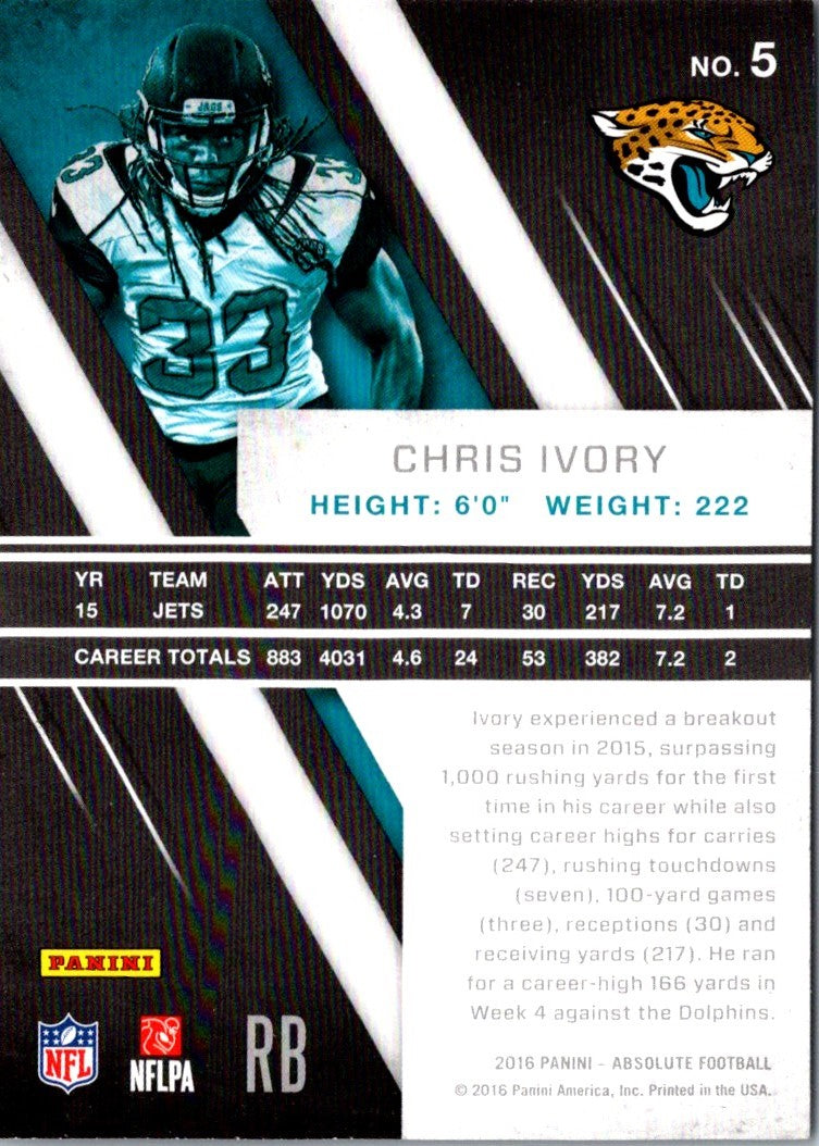 2016 Panini Absolute Chris Ivory