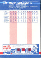 1987 Fleer Update Glossy Mark McLemore #U-77