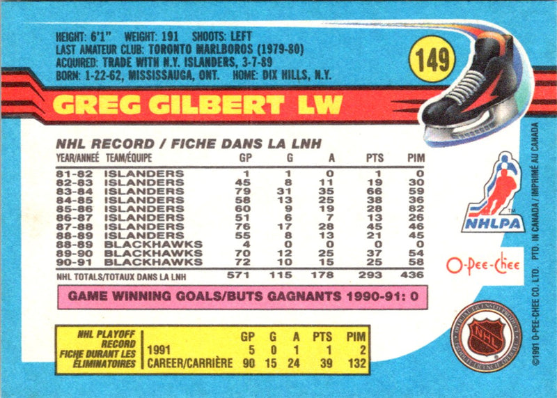 1991 O-Pee-Chee Greg Gilbert