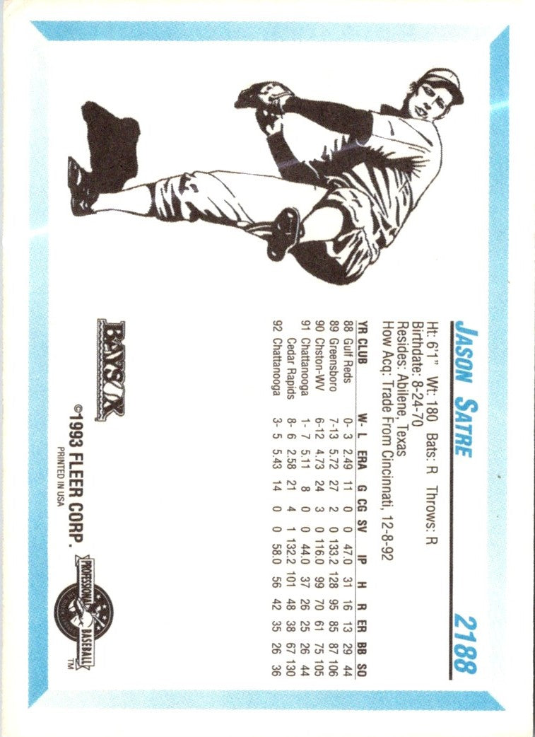 1992 Fleer ProCards Jason Satre