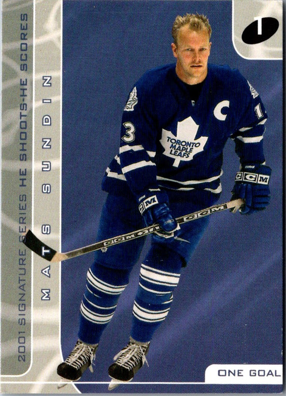2000 Be a Player Signature Series He Shoots-He Scores Points Mats Sundin #NNO