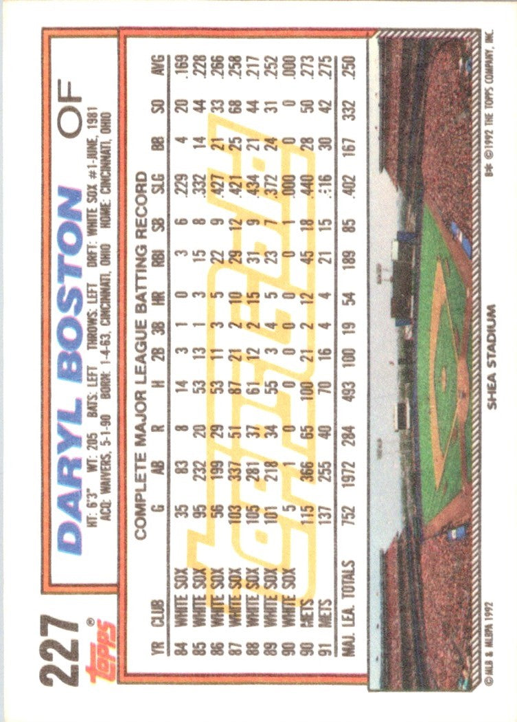 1992 Topps Daryl Boston