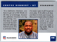 1991 Pro Line Portraits Cortez Kennedy #140