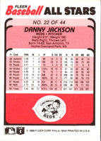 1989 Fleer Baseball All-Stars Danny Jackson #22