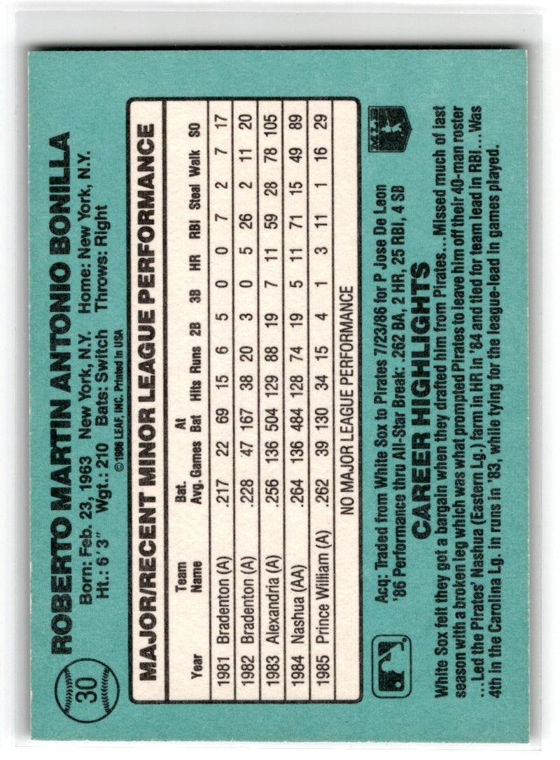 1986 Donruss The Rookies Bobby Bonilla