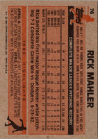 1983 Topps Rick Mahler #76