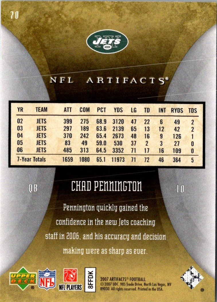 2007 Upper Deck Artifacts Chad Pennington