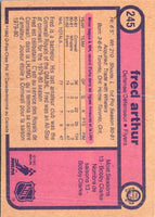 1982 O-Pee-Chee Fred Arthur #245 Rookie