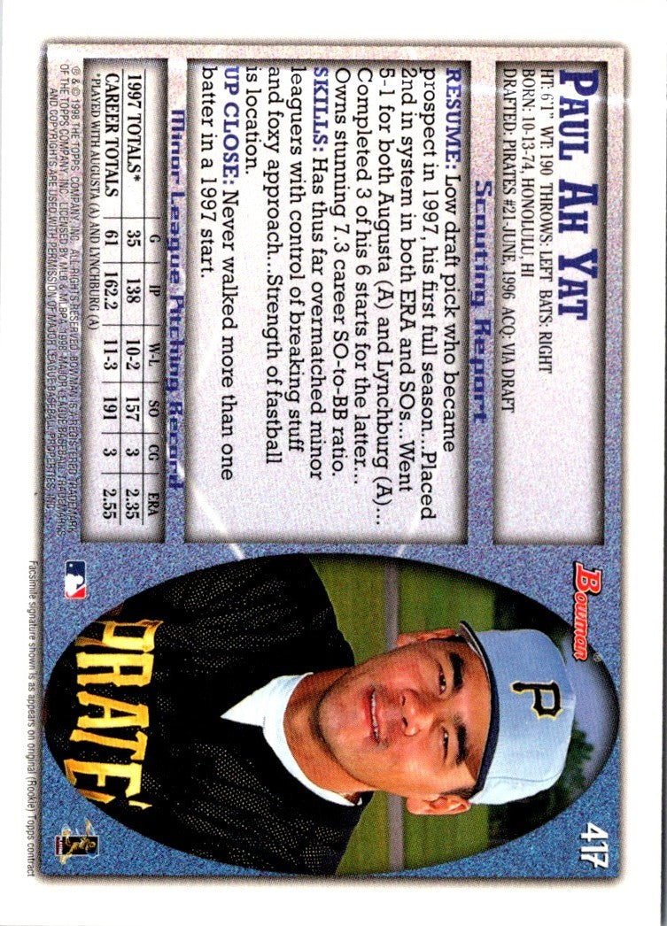 1998 Bowman Paul Ah Yat