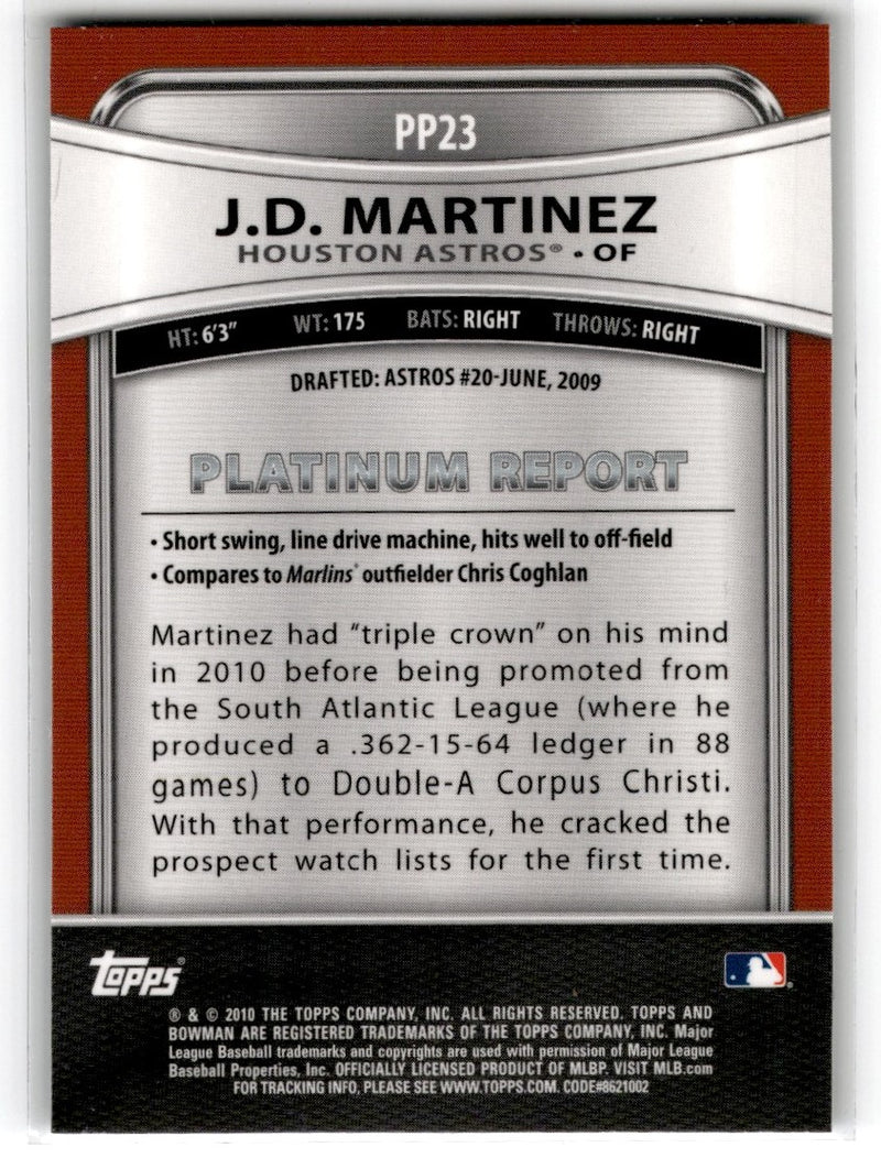 2010 Bowman Platinum Prospects J.D. Martinez