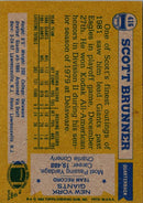 1982 Topps Scott Brunner