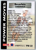 1993 Pro Set Power Moves Gold Steve Beuerlein #PM22
