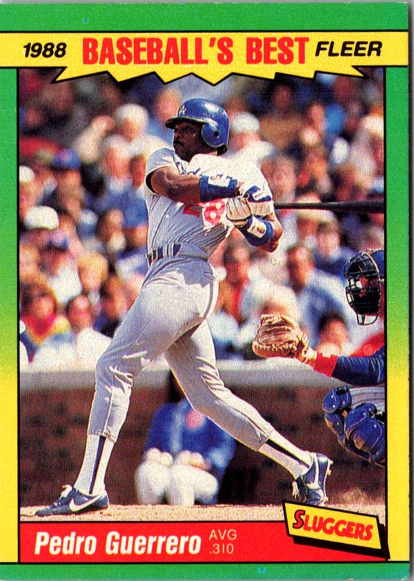 1988 Fleer Baseball's Best Sluggers vs Pitchers Pedro Guerrero #16