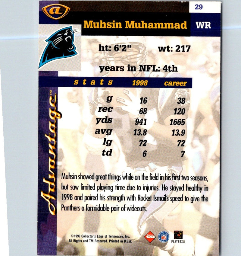 1999 Collector's Edge Advantage Muhsin Muhammad