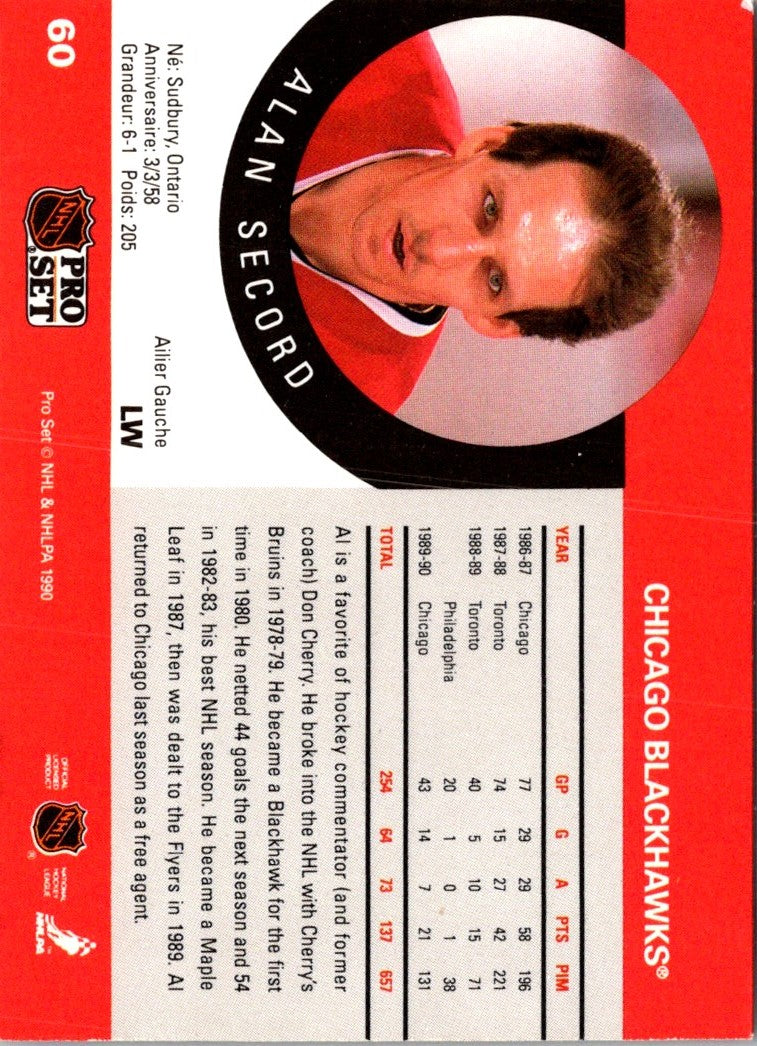 1990 Pro Set Al Secord