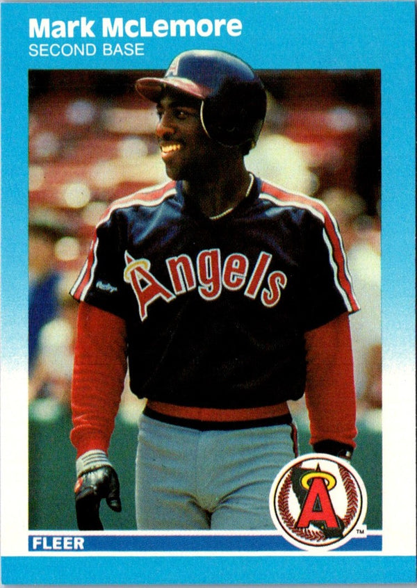 1987 Fleer Update Glossy Mark McLemore #U-77