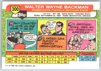 1989 Topps Big Wally Backman #300