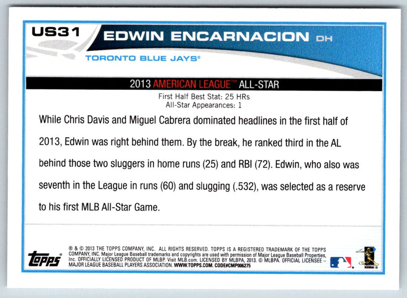 2013 Topps Update Edwin Encarnacion