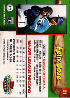 1993 Stadium Club Kansas City Royals Felix Jose #21