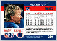 1990 Pro Set Phil Simms #230