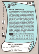 1989 Pacific Legends II Arky Vaughan