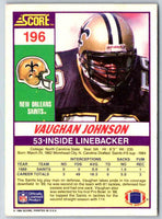 1990 Score Vaughan Johnson #196