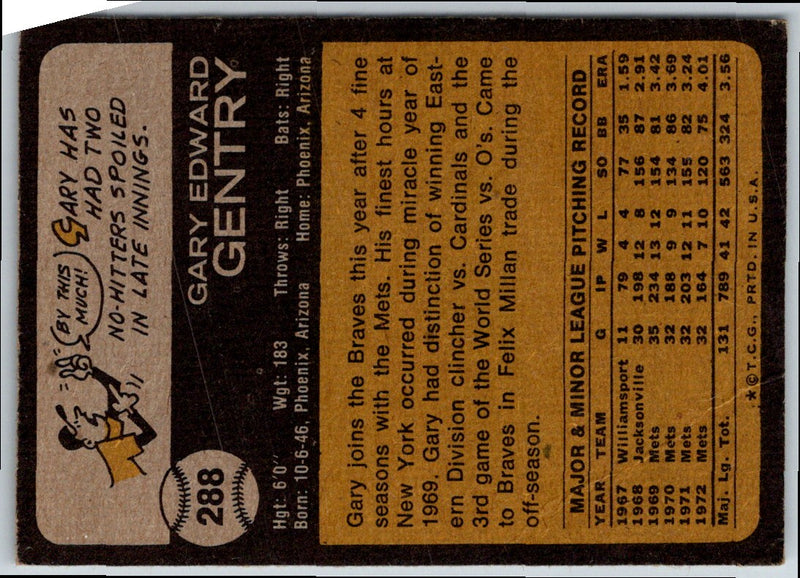 1973 Topps Gary Gentry