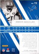 2016 Panini Absolute Ameer Abdullah