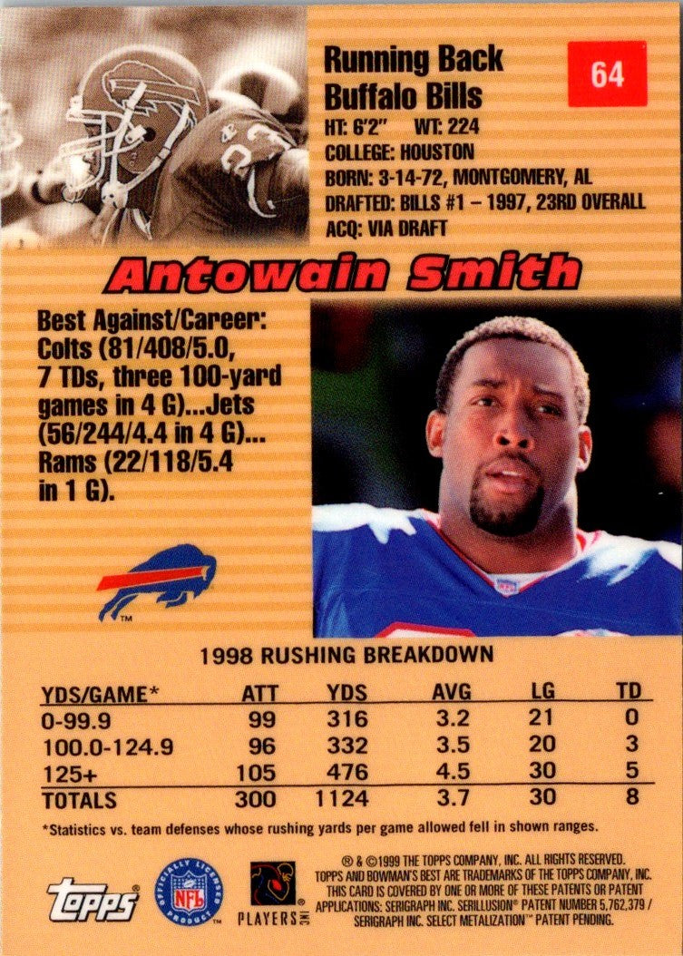 1999 Bowman's Best Antowain Smith