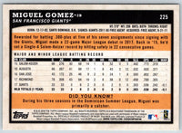 2018 Topps Big League Miguel Gomez #225 Rookie