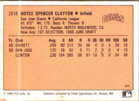 1990 ProCards Royce Clayton #2018