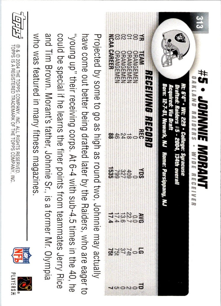 2004 Topps Johnnie Morant