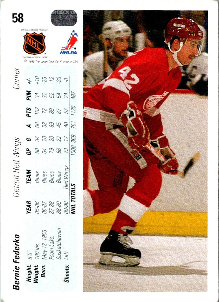 1990 Upper Deck Bernie Federko