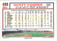 1992 Topps Scott Cooper #488