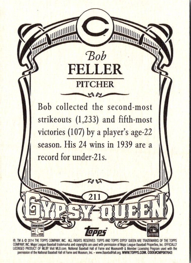 2014 Topps Gypsy Queen Bob Feller