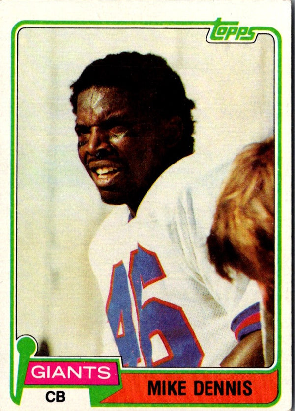 1981 Topps Mike Dennis #156 Rookie