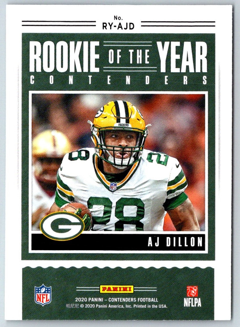 2020 Panini Absolute Rookie Materials AJ Dillon