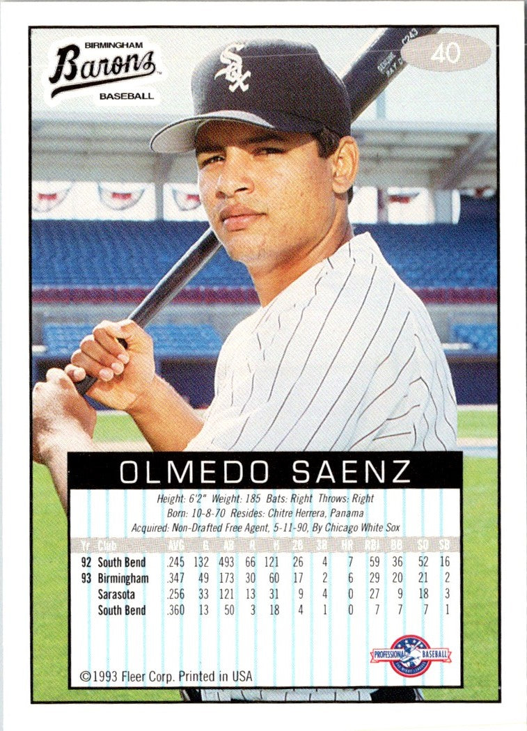 1993 Fleer Excel Olmedo Saenz