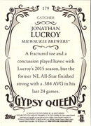 2016 Topps Gypsy Queen Jonathan Lucroy